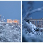 Οι συγκλονιστικές φώτο της χιονισμένης Ακρόπολης