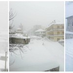Βαρύς χιονιάς στο Άγιον Όρος-Όλα είναι στα λευκά