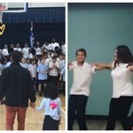 Ο Σάκης Ρουβάς χορεύει πεντοζάλη με μαθητές στη Νέα Υόρκη