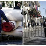 Κιγκλιδώματα, κόκκινα χαλιά και αστυνομικοί για Ερντογάν