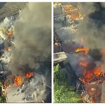 Μεγάλη φωτιά σε τριώροφη οικία στο Λος Άντζελες