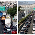 Μποτιλιάρισμα στους δρόμους λόγω απεργίας στα μέσα