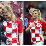 Οι αγκαλιές του Μακρόν με την Πρόεδρο της Κροατίας στο Μουντιάλ