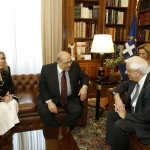 Συνάντηση Μαριάννας Β. Βαρδινογιάννη και Mostafa El Feki με Πρ. Παυλόπουλο