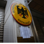 Ο θυρεός της Γερμανίας, στο κτίριο της Πρεσβείας