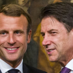 O πρόεδρος της Γαλλίας Εμανουέλ Μακρόν και ο Ιταλός πρωθυπουργός