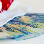 Χριστουγεννιάτικος σκούφος και χρήματα