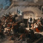 Πίνακας Γκαττέρι για το ολοκαύτωμα της Μονής Αρκαδίου στην Κρήτη