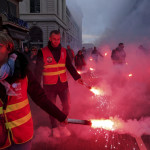διαδηλωτές στη Λυών της Γαλλίας