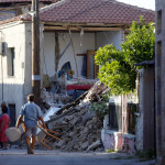 γκρεμισμένο σπίτι από τον σεισμό στη Λέσβο