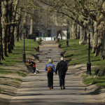 ζευγάρι στο Jame's Park του Λονδίνου