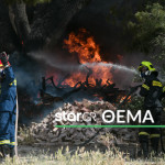 Πυροσβέστες σε κατάσβεση πυρκαγιάς - Εικόνα Αρχείου Eurokinissi