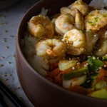 rice bowl με γαρίδες