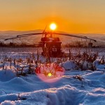 Ελικόπτερο στα χιόνια στρατιωτική άσκηση Πήγασος 21