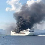 φωτιά σε κρουαζιερόπλοιο στην Κέρκυρα