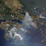 Φωτιά Εύβοια: Εικόνες δορυφόρου από τα πύρινα μέτωπα