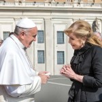 συνάντηση της Μαριάννας Β. Βαρδινογιάννη με τον Πάπα Φραγκίσκο το 2015