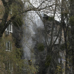 κατεστραμενο κτιριο στην Ουκρανια