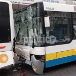 σύγκρουση αστικών λεωφορείων στη Θεσσαλονίκη