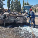 Τροχαίο Φθιώτιδα: Γυναίκα Κάηκε Στο Αυτοκίνητό Της