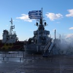 Θεσσαλονίκη: «Χτυπήθηκε» από τη φουρτούνα το ιστορικό αντιτορπιλικό Βέλος