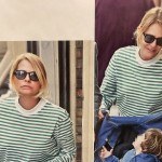 Τζένη Μπαλατσινού: Με Μαρινιέρα Και Denim Τζάκετ