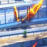 Φωτιά Σε Μοτοσικλέτα Στη Λεωφόρο Ποσειδώνος