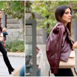 Σταματίνα Τσιμτσιλή: Στο κέντρο με biker jacket και μπότες Prada