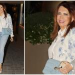 Μιμή Ντενίση: Chic εμφάνιση σε baby blue αποχρώσεις