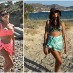 Σταματίνα Τσιμτσιλή: Oι στιλάτες beachwear εμφανίσεις της στην Πάρο