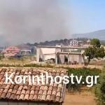Φωτιά τώρα στην Αρχαία Νεμέα Κορινθίας- Μήνυμα 112 για προληπτική εκκένωση