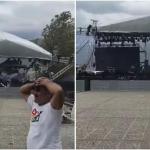 Ιωάννινα: Η στιγμή που καταρρέει η σκηνή της συναυλίας