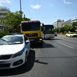 Σύγκρουση Λεωφορείου Με Γερανό Στη Λεωφόρο Συγγρού