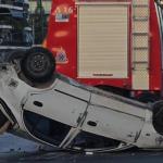 Ανατροπή Αυτοκινήτου Στη Λεωφόρο Ποσειδώνος