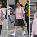 Kλέλια Ανδριολάτου: Με cozy street look στο κέντρο της Αθήνας