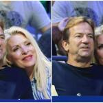 Ελένη Μενεγάκη- Μάκης Παντζόπουλος: Aγκαλιά στις κερκίδες του ΟΑΚΑ