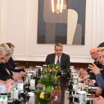 Συνάντηση Κυριάκου Μητσοτάκη με αγρότες