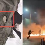 ΑΠΘ: Μολότοφ έκαψε τη στολή αστυνομικού στα επεισόδια