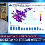 Καιρός: Έπεσαν 97.000 κεραυνοί – Επιστρέφουν τα 35άρια