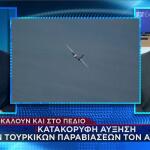 Κατακόρυφη αύξηση τουρκικών παραβιάσεων