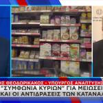 Αύξηση Τιμής Τροφίμων: Τι Λέει Στο Star Ο Θεοδωρικάκος