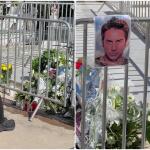 Με σκυμμένο κεφάλι Ο Τσαλίκης στο μνήμα του Μαζωνάκη