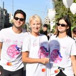 Νατάσα Παζαΐτη: Mε τα δίδυμα παιδιά της στο Greece Race for the Cure