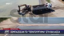 Ωρωπός: «Ξεμπάζωσαν» Το Τερατούργημα Στη Θάλασσα