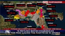 Οι μεγάλες φωτιές στην Αττική τα τελευταία 10 χρόνια