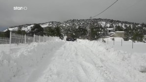 Tόνοι νερού και πολύ χιόνι στην Κρήτη