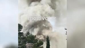 Ωραιόκαστρο: Μεγάλη Φωτιά Σε Xώρο Aνακύκλωσης