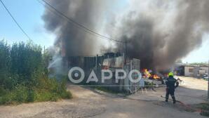 Μεγάλη Φωτιά Σε Επιχείρηση Στην Καλαμάτα