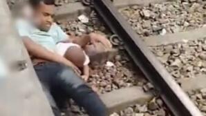 Σοκαριστικό Βίντεο Με Βρέφος Και Πατέρα Σε Ράγες Τρένου