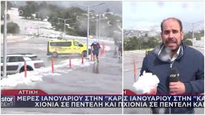 Πρώτη Κυριακή του Μαΐου με χιόνια στα βουνά- Κλειστός ο δρόμος στην Πάρνηθα